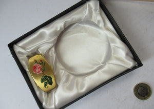 Vintage 1960s Mascot Pink Rose Compact with Lipstick Mirror