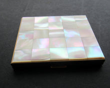 Load image into Gallery viewer, Vintage 1950s Oblong Powder Compact with Mother of Pearl Lid
