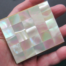 Load image into Gallery viewer, Vintage 1950s Oblong Powder Compact with Mother of Pearl Lid
