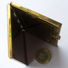 Load image into Gallery viewer, Vintage 1950s Oblong Powder Compact with Mother of Pearl Lid
