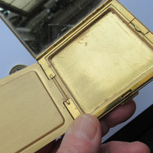 Load image into Gallery viewer, Vintage 1950s Oblong Powder Compact with Mother of Pearl Lid
