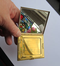 Load image into Gallery viewer, Vintage 1950s Oblong Powder Compact with Mother of Pearl Lid
