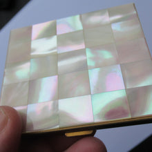 Load image into Gallery viewer, Vintage 1950s Oblong Powder Compact with Mother of Pearl Lid
