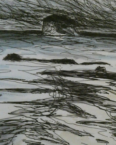 John Houston Storm over North Berwick Etching 