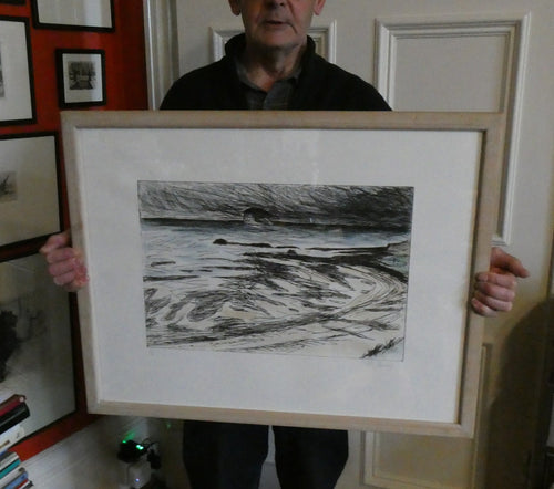 John Houston Storm over North Berwick Etching 