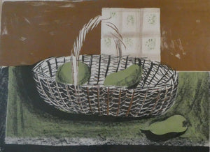 1951 Pencil Signed Lithograph by Humphrey Spender Basket with Fruit