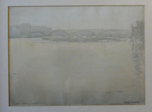 Load image into Gallery viewer, Knighton Hammond. Old London Bridge - Evening Watercolour 1920s
