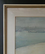 Load image into Gallery viewer, Knighton Hammond. Old London Bridge from the Tower  Watercolour 1920s
