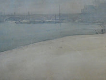 Load image into Gallery viewer, Knighton Hammond. Old London Bridge from the Tower  Watercolour 1920s
