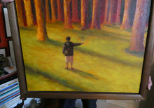 Load image into Gallery viewer, Robert Maclaurin Oil on Canvas Man in a Forest. Scottish Art
