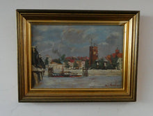 Load image into Gallery viewer, 19th Century Oil Paintings of Chelsea. Turner&#39;s House Cheyne Wlalk by RJ Abraham Copeland 
