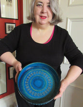 Load image into Gallery viewer, 1960s Large Bitossi Shallow Bowl Large with Abstract Pattern

