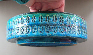 1960s Large Bitossi Shallow Bowl Large with Abstract Pattern