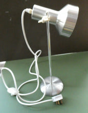 Load image into Gallery viewer, Vintage 1970s Silver-Tone Adjustable Table Lamp or Desk Lamp WORKING
