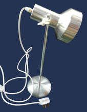 Load image into Gallery viewer, Vintage 1970s Silver-Tone Adjustable Table Lamp or Desk Lamp
