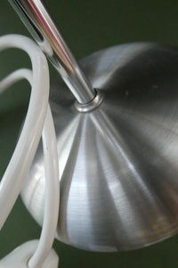 Vintage 1970s Silver-Tone Adjustable Table Lamp or Desk Lamp