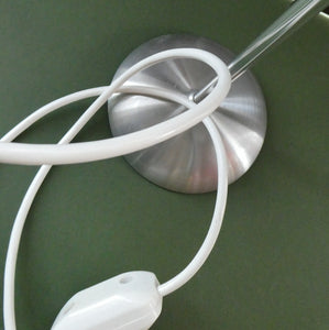 Vintage 1970s Silver-Tone Adjustable Table Lamp or Desk Lamp