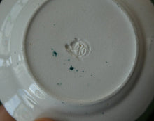 Load image into Gallery viewer, RARE Antique Lot of Transfer Printed MINATURE Child&#39;s Nursery Round Plates. Green Stars Pattern
