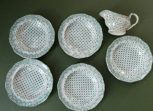 Antique Toy Child's Nursery Ceramics. Round Plates