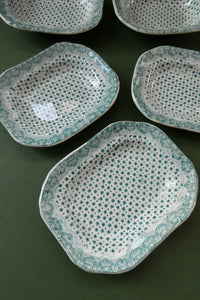 Antique Toy Child's Nursery Ceramics. Oblong Serving Plates