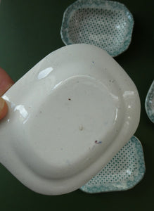 Antique Toy Child's Nursery Ceramics. Oblong Serving Plates