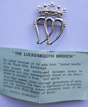 Load image into Gallery viewer, 1973 Scottish Silver Luckenbooth Brooch Edinburgh Hall Mark
