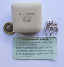 Load image into Gallery viewer, 1973 Scottish Silver Luckenbooth Brooch Edinburgh Hall Mark
