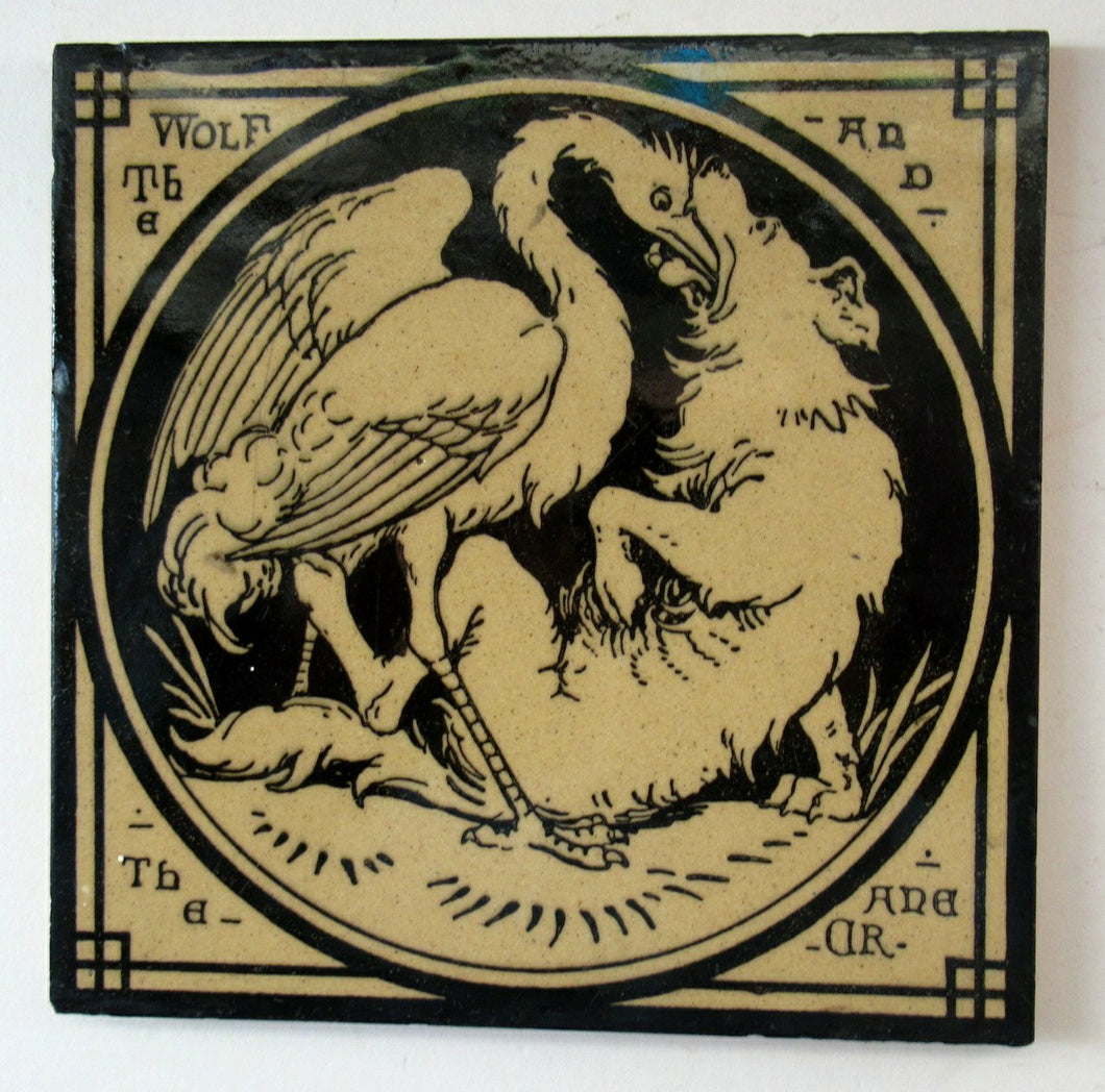 Antique Minton Tile by J. Moyr Smith Aesop's Fables