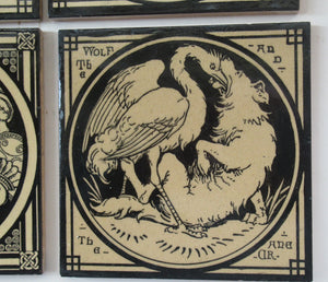 Antique Minton Tile by J. Moyr Smith Aesop's Fables