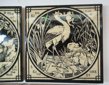Load image into Gallery viewer, Antique MInton Tile&gt; J. Moyr Smith Aesop&#39;s Fables King Long and King Stork
