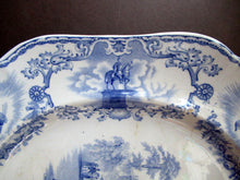 Load image into Gallery viewer, Scottish Pottery Bo&#39;ness Jamieson Ashet or Platter - Modern Athens The Royal InstitutionScottish Pottery Modern Athens Blue and White Pottery Ashet. 1850s Royal Institution Edinburgh
