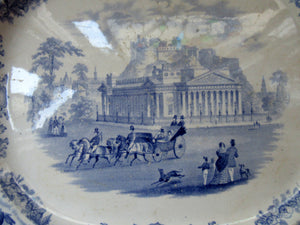 Scottish Pottery Bo'ness Jamieson Ashet or Platter - Modern Athens The Royal Institution