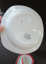 Load image into Gallery viewer, Red Domino Midwinter Coffee Cup and Saucer Side Plate 1950s Polka Dot
