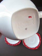 Load image into Gallery viewer, Red Domino Midwinter Coffee Cup and Saucer Side Plate 1950s Polka Dot
