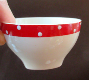 1950s Red Domino Midwinter Stylecraft Milk Jug and Sugar Bowl