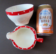 Load image into Gallery viewer, 1950s Red Domino Midwinter Stylecraft Milk Jug and Sugar Bowl
