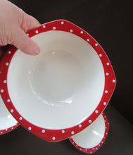 Load image into Gallery viewer, 1950s Red Domino Stylecraft Pudding Bowls
