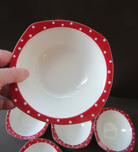 Load image into Gallery viewer, 1950s Red Domino Stylecraft Pudding Bowls
