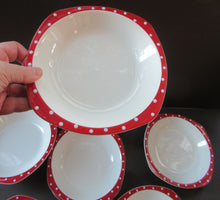 Load image into Gallery viewer, 1950s Red Domino Midwinter Stylecraft Soup Bowl
