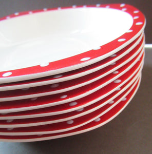 1950s Red Domino Midwinter Stylecraft Soup Bowl