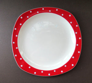 1950s Red Domino Midwinter Stylecraft Dinner Plate