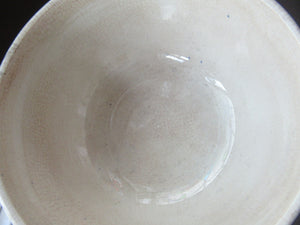 Mak Merry 1920s Scottish Pottery Bowl Blue with White Prunus Flowers