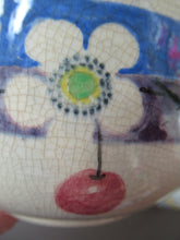 Load image into Gallery viewer, Mak Merry 1920s Scottish Pottery Bowl Blue with White Prunus Flowers
