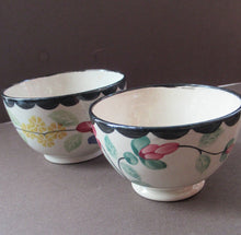 Load image into Gallery viewer, Methven Kirkcaldy Pottery Antique Scottish Pair of Spongeware Bowls
