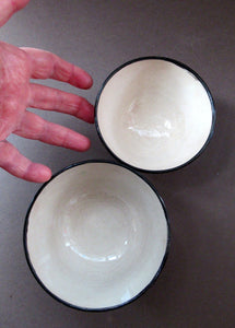 Methven Kirkcaldy Pottery Antique Scottish Pair of Spongeware Bowls