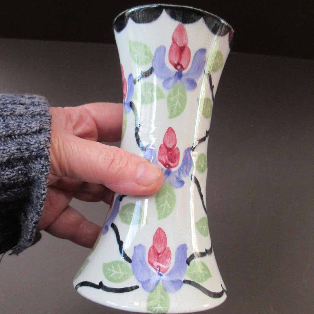 Antique Spongeware Scottish Pottery Vase Kirkcaldy Pottery