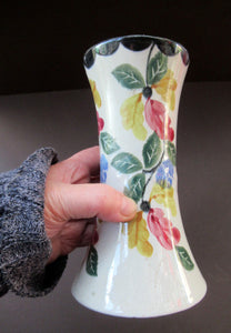 Antique Scottish Pottery Spongeware Vase Kirkcaldy Pottery 