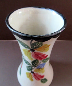 Antique Scottish Pottery Spongeware Vase Kirkcaldy Pottery 