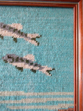 Load image into Gallery viewer, Large Vintage Needlepoint Artwork / Textile Featuring an Image of a British Freshwater Fish
