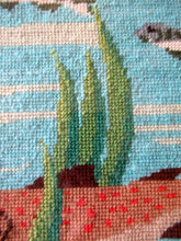 Load image into Gallery viewer, Large Vintage Needlepoint Artwork / Textile Featuring an Image of a British Freshwater Fish
